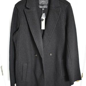 JCREW NWT 8tall black wool topcoat